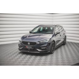 Накладка сплиттер на передний бампер на Seat Leon IV FR